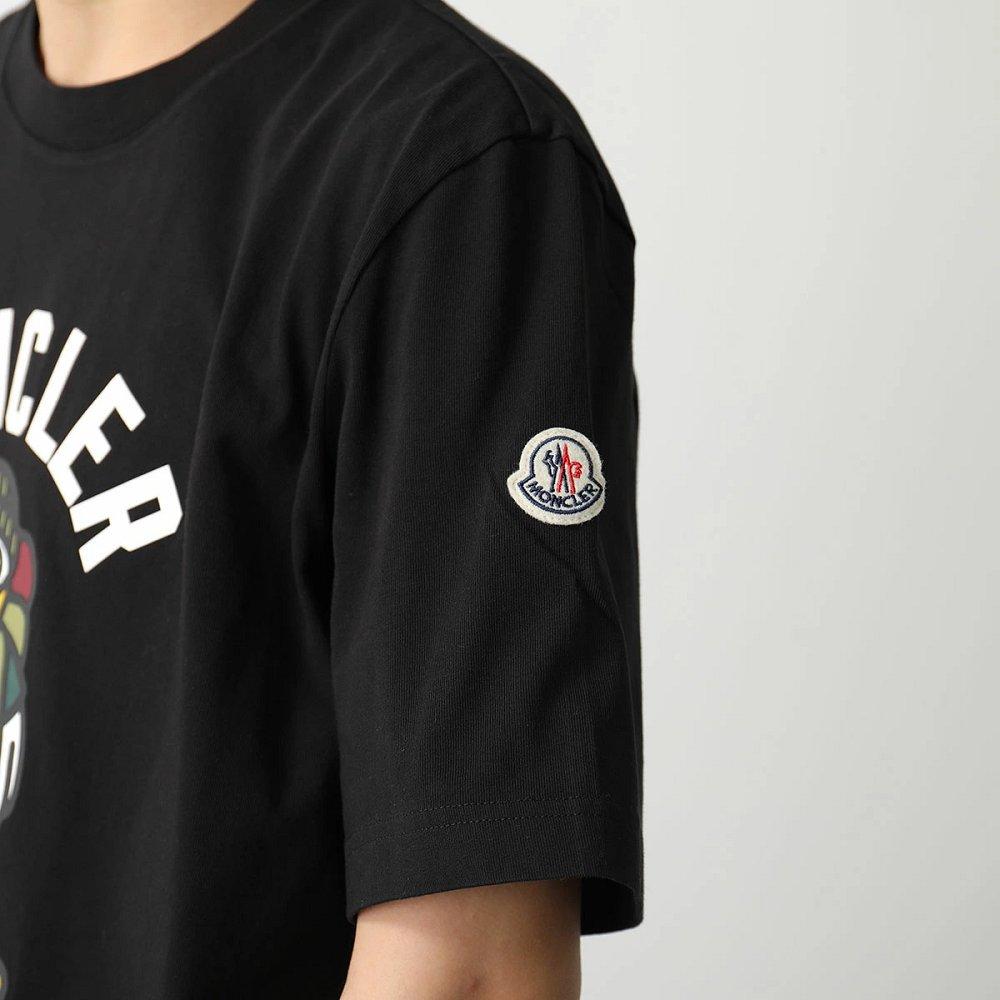 モンクレールTシャツ メンズ 半袖 クルーネック カットソー コットン ロゴ アイコンパッチ 8C00058 8390T 999