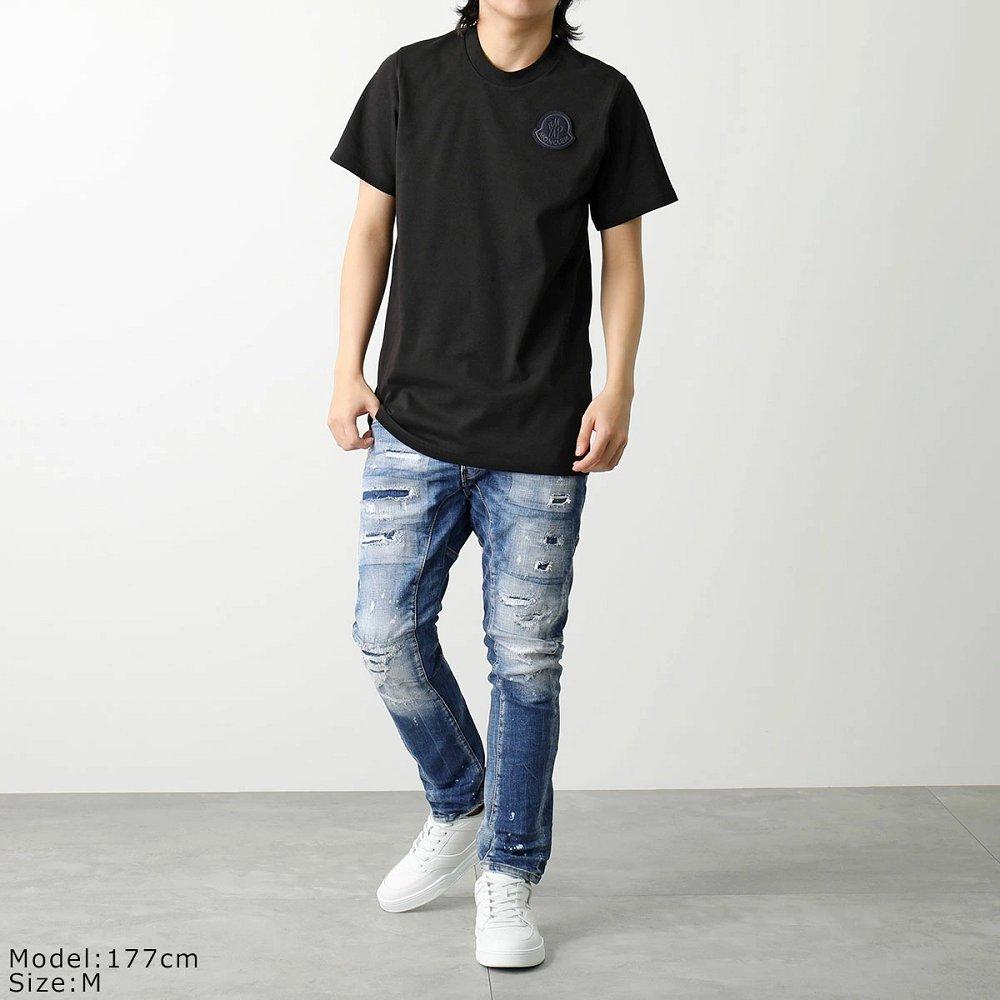 モンクレール Tシャツ メンズ 半袖 クルーネック カットソー コットン ロゴ アイコンパッチ 8C00069 83927 999