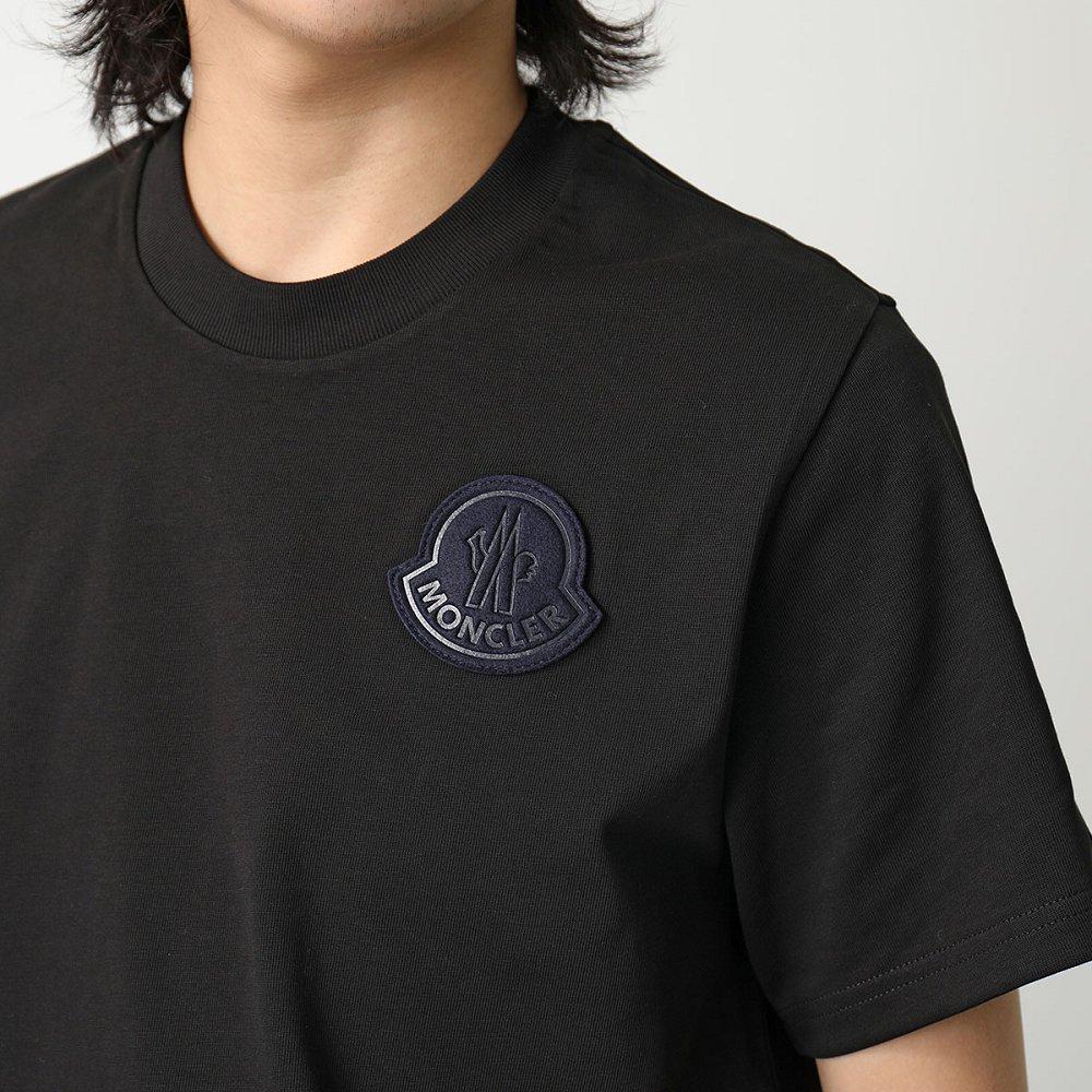 モンクレール Tシャツ メンズ 半袖 クルーネック カットソー コットン ロゴ アイコンパッチ 8C00069 83927 999
