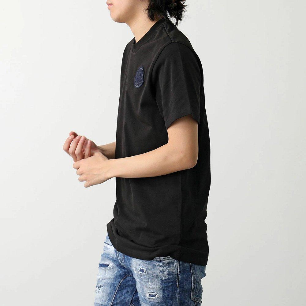 モンクレール Tシャツ メンズ 半袖 クルーネック カットソー コットン ロゴ アイコンパッチ 8C00069 83927 999