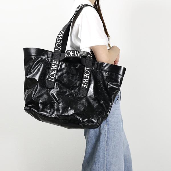 ロエベFold Shopper トートバッグ レザー ロゴ キレカジ メンズ レディース B507X23X01 1100