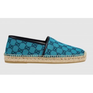 GUCCI レザートリミング ロゴ キャンバスエスパドリーユ 663655 9SFV0 4276