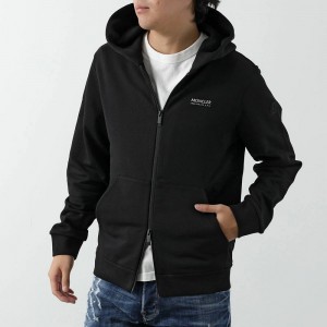 モンクレール  パーカー メンズ ジップアップ スウェット フーディ ワンポイントロゴ バックプリント 8G00010 809KR 999
