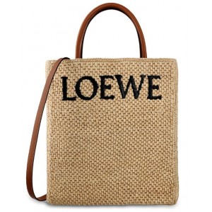 ロエベ STANDARD TOTE A4 RAFIAA スタンダード トートバッグ ショルダーバッグ 2way ラフィア レザー レディース A563R18X02