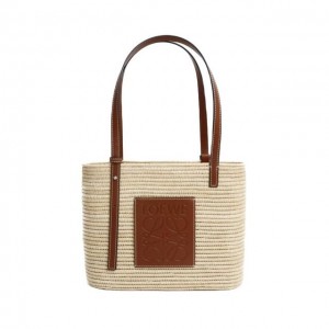 ロエベ Small Square Basket bag ショルダーバッグ かごバッグ アナグラム レザー レディース A223099X02 9943