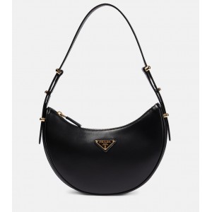 プラダ後払い アーケ Re-Nylon xブラッシュドレザー ショルダーバッグ レディース 1BC194_ASK_F0002_V_OOO