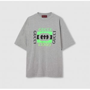 GUCCI プリント コットンジャージー Tシャツ 784361 XJGNA 1232