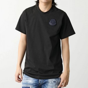 モンクレール Tシャツ メンズ 半袖 クルーネック カットソー コットン ロゴ アイコンパッチ 8C00069 83927 999
