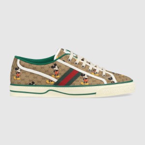 GUCCI ディズニーxグッチ☆テニス1977*キャンバス*スニーカー 606111 H0T10 8530