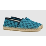 GUCCI レザートリミング ロゴ キャンバスエスパドリーユ 663655 9SFV0 4276