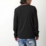 モンクレール Tシャツ   メンズ 長袖 クルーネック カットソー ロンT コットン ロゴ アイコンパッチ 8D00019 8390T 999