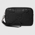 GUCCI ジャンボGG スモールポーチ ブラック ‎802148 AABY0 1000