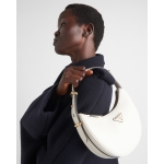 プラダ アーケ Re-Nylon xブラッシュドレザー ショルダーバッグ レディース 1BC194_ASK_F0PG7_V_OOO