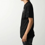 モンクレール マットブラック Tシャツ メンズ 半袖 カットソー ロゴT ラバーアイコンパッチ 8C00014 89A17 999