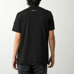 モンクレール マットブラック Tシャツ メンズ 半袖 カットソー ロゴT ラバーアイコンパッチ 8C00014 89A17 999