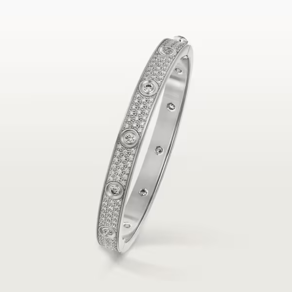 カルティエ Love ブレスレット パヴェダイヤモンド ホワイトゴールド ダイヤモンド N6033602