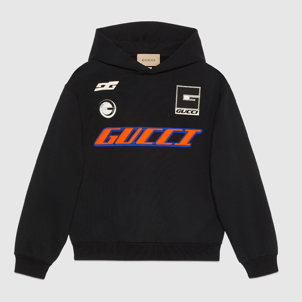 グッチ コットンジャージー フーデッド スウェットシャツ 778379 XJGEN 1082