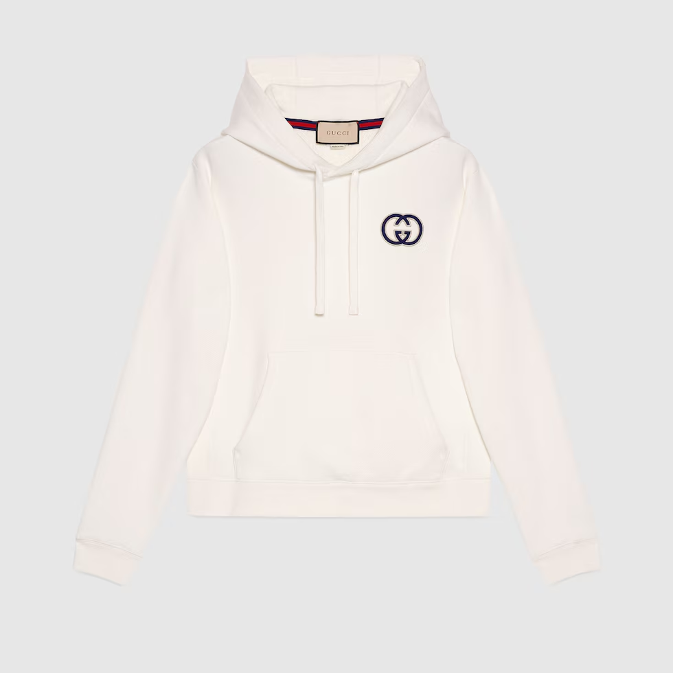 グッチ フーデッドスウエットシャツ オフホワイト 756649 XJFV9 9088