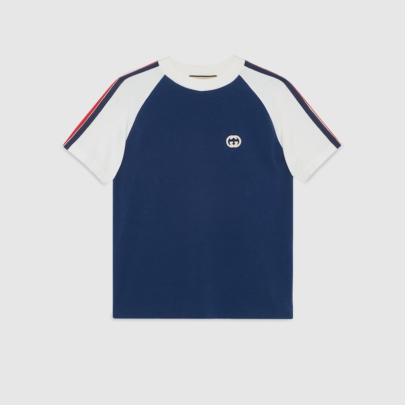 グッチ パッチ付き コットンジャージー Tシャツ クルーネック 752191 XJFR5 4912