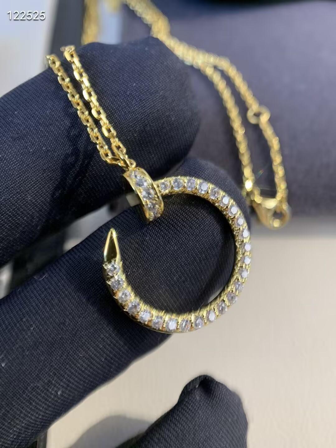 カルティエ ネックレス ジュスト アン クル 釘モチーフ パヴェ B7224511