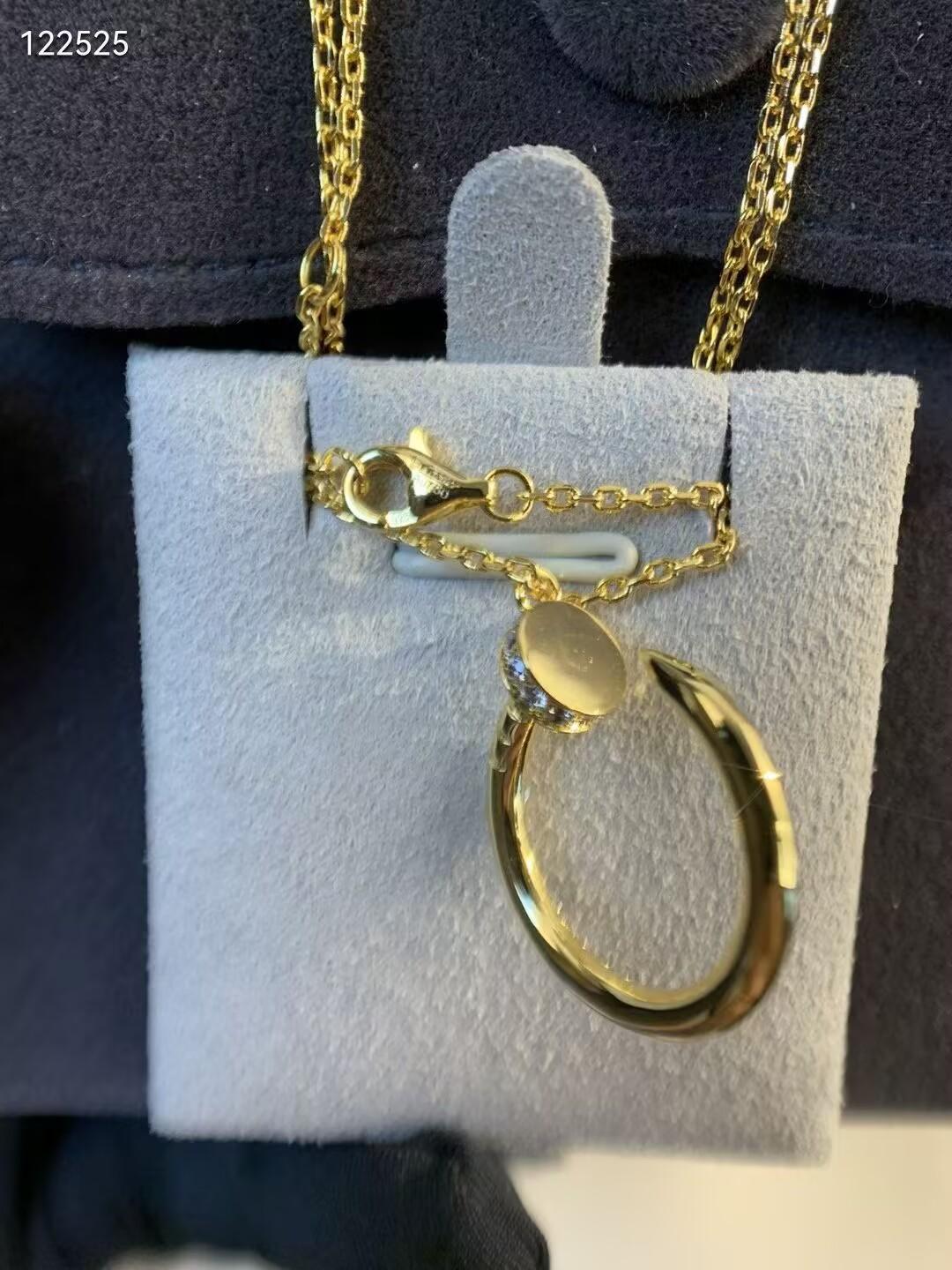 カルティエ ネックレス ジュスト アン クル 釘モチーフ パヴェ B7224511