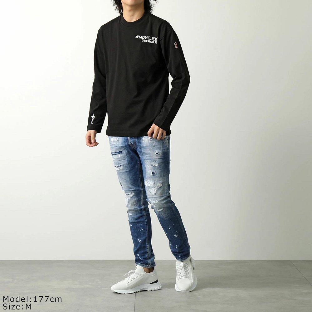 モンクレール グルノーブル 長袖 Tシャツ メンズ ロンT ロゴ コットン クルーネック 8D00001 83927 999