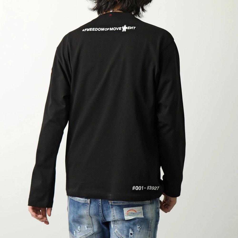 モンクレール グルノーブル 長袖 Tシャツ メンズ ロンT ロゴ コットン クルーネック 8D00001 83927 999