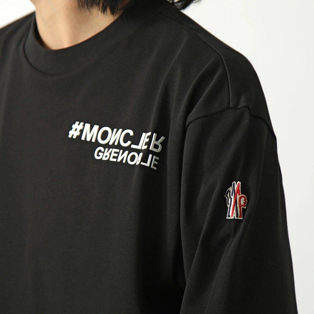 モンクレール グルノーブル 長袖 Tシャツ メンズ ロンT ロゴ コットン クルーネック 8D00001 83927 999