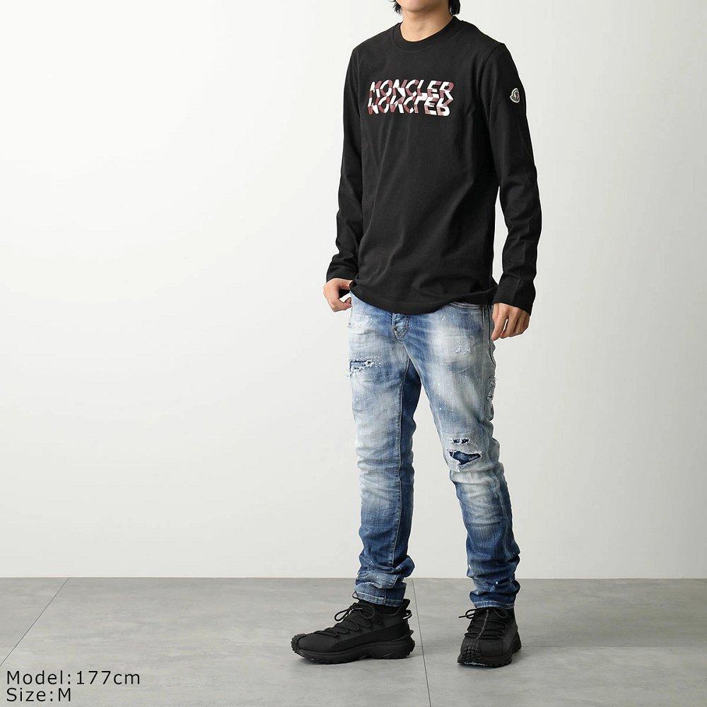 モンクレール Tシャツ メンズ 長袖 ロンT カットソー ロゴT コットン クルーネック 8D00009 8390T 999