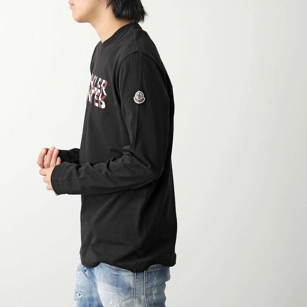 モンクレール Tシャツ メンズ 長袖 ロンT カットソー ロゴT コットン クルーネック 8D00009 8390T 999
