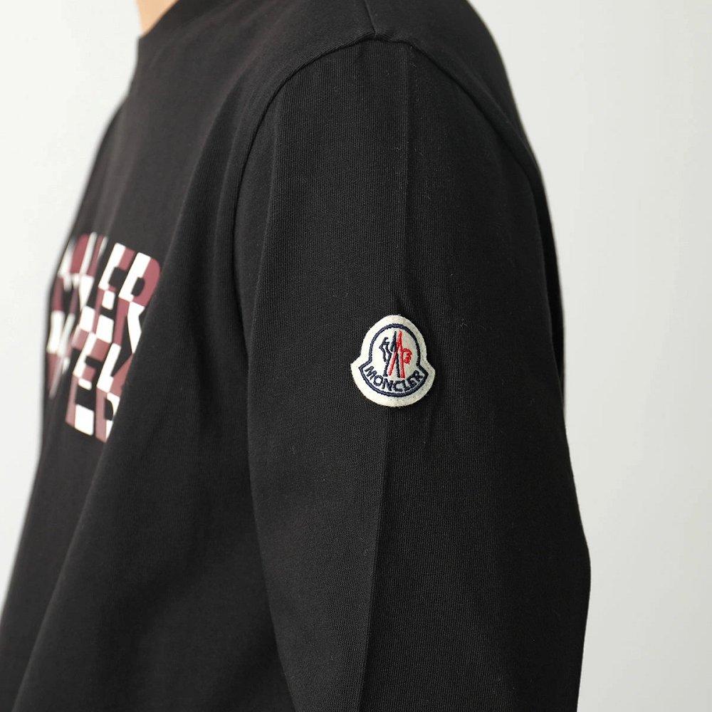 モンクレール Tシャツ メンズ 長袖 ロンT カットソー ロゴT コットン クルーネック 8D00009 8390T 999