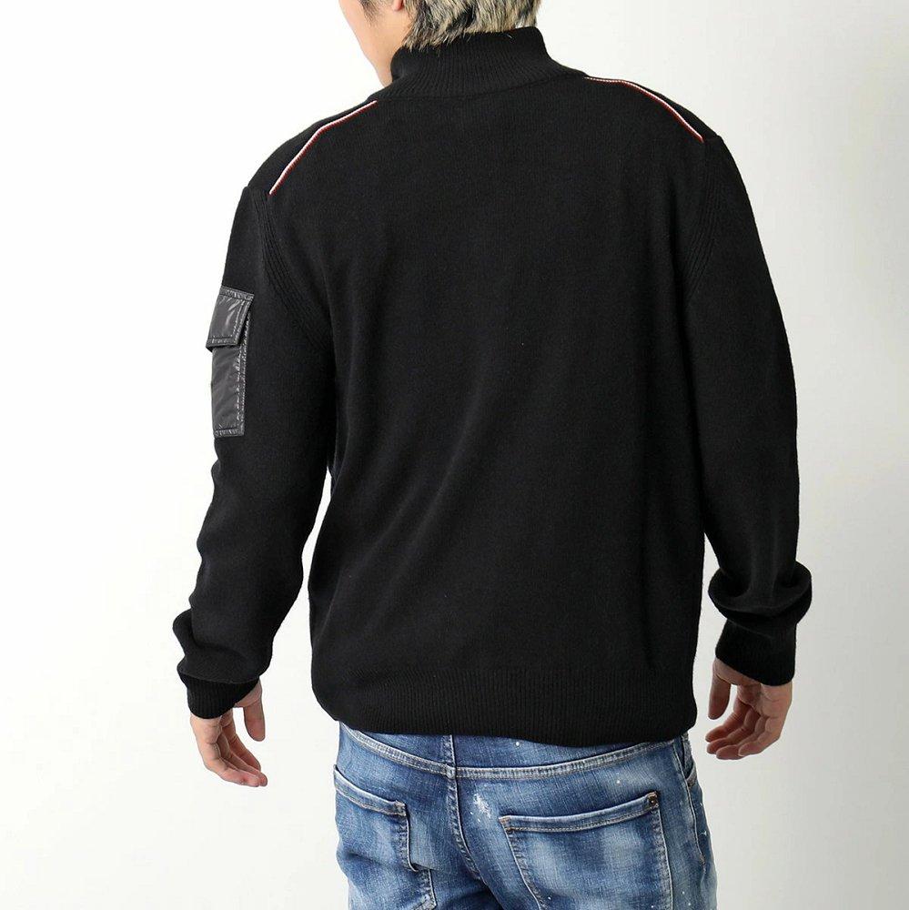 モンクレール カーディガン メンズ ウール ジップアップ ニット アイコンパッチ 長袖 ニットパーカー 9B00012 M1241