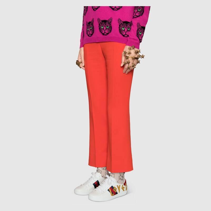グッチ GUCCI 〔エース〕LOVED エンブロイダリー付き スニーカー 505328 DOPE0 9095