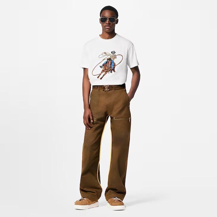 Louis Vuitton グラフィックエンブロイダードコットンTシャツ 1AFXNS