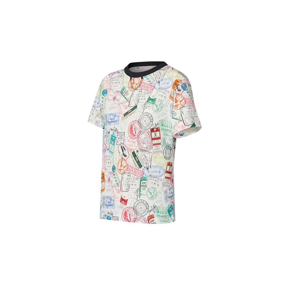 ルイヴィトン フライト･モードトラベルスタンプ Tシャツ 1AGDLA