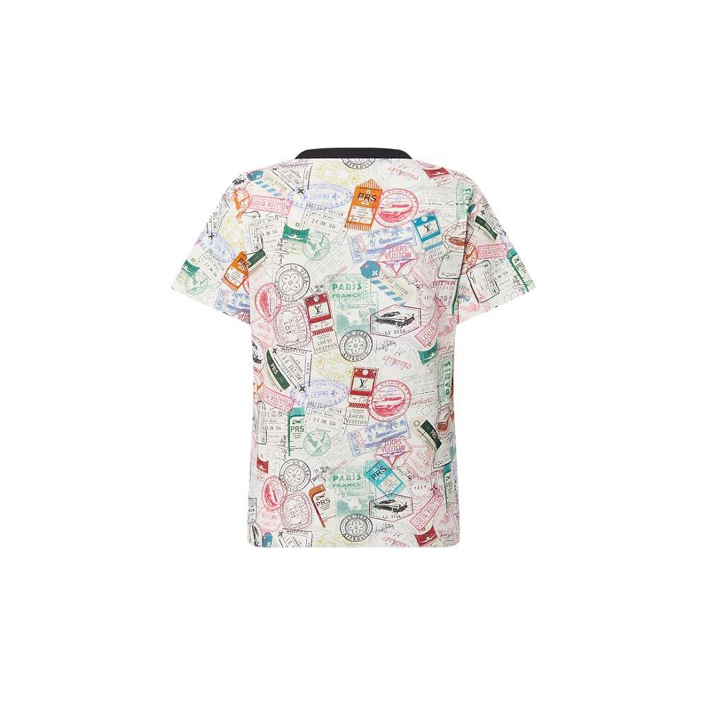 ルイヴィトン フライト･モードトラベルスタンプ Tシャツ 1AGDLA