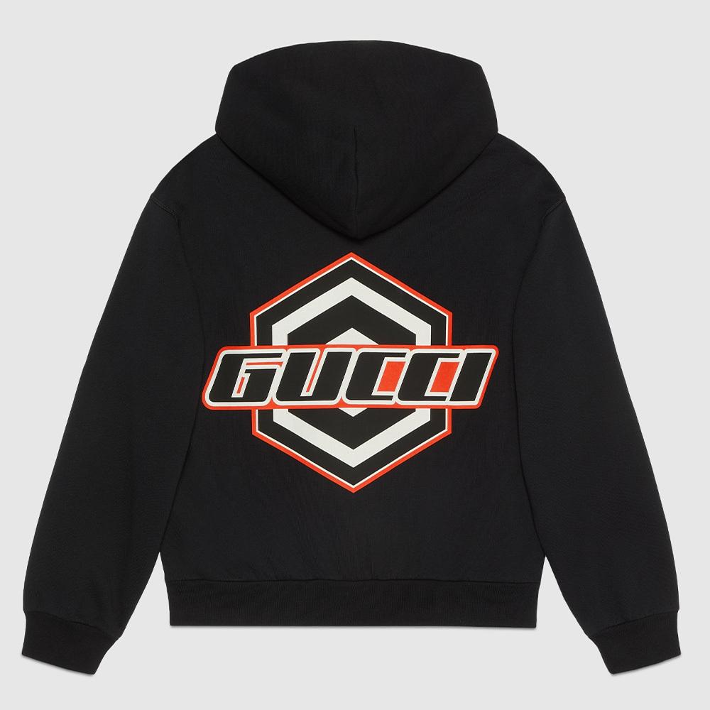 グッチ コットンジャージー フーデッド スウェットシャツ 778379 XJGEN 1082