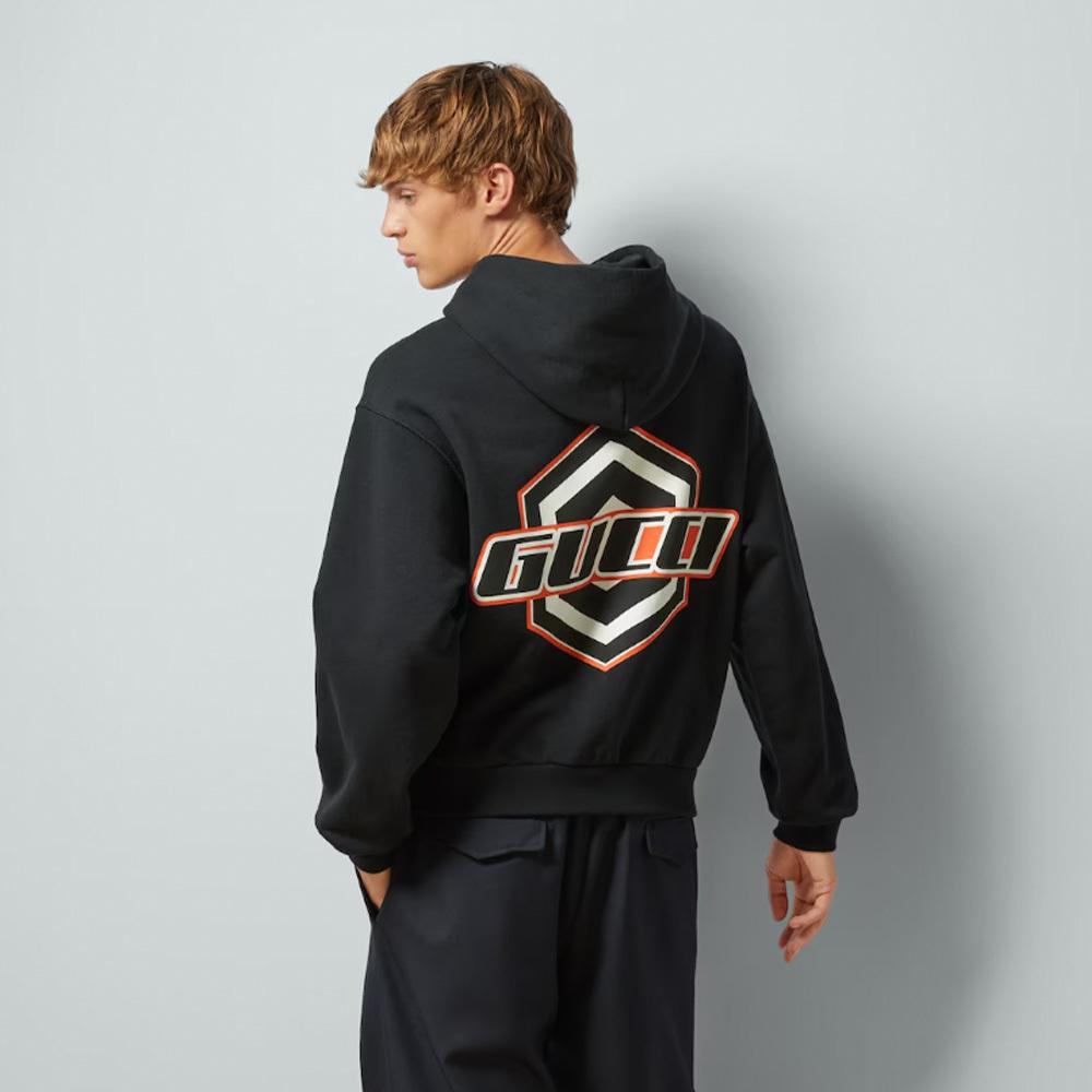 グッチ コットンジャージー フーデッド スウェットシャツ 778379 XJGEN 1082