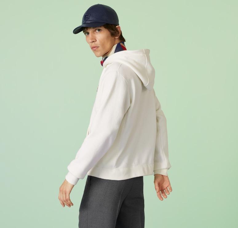 グッチ フーデッドスウエットシャツ オフホワイト 756649 XJFV9 9088