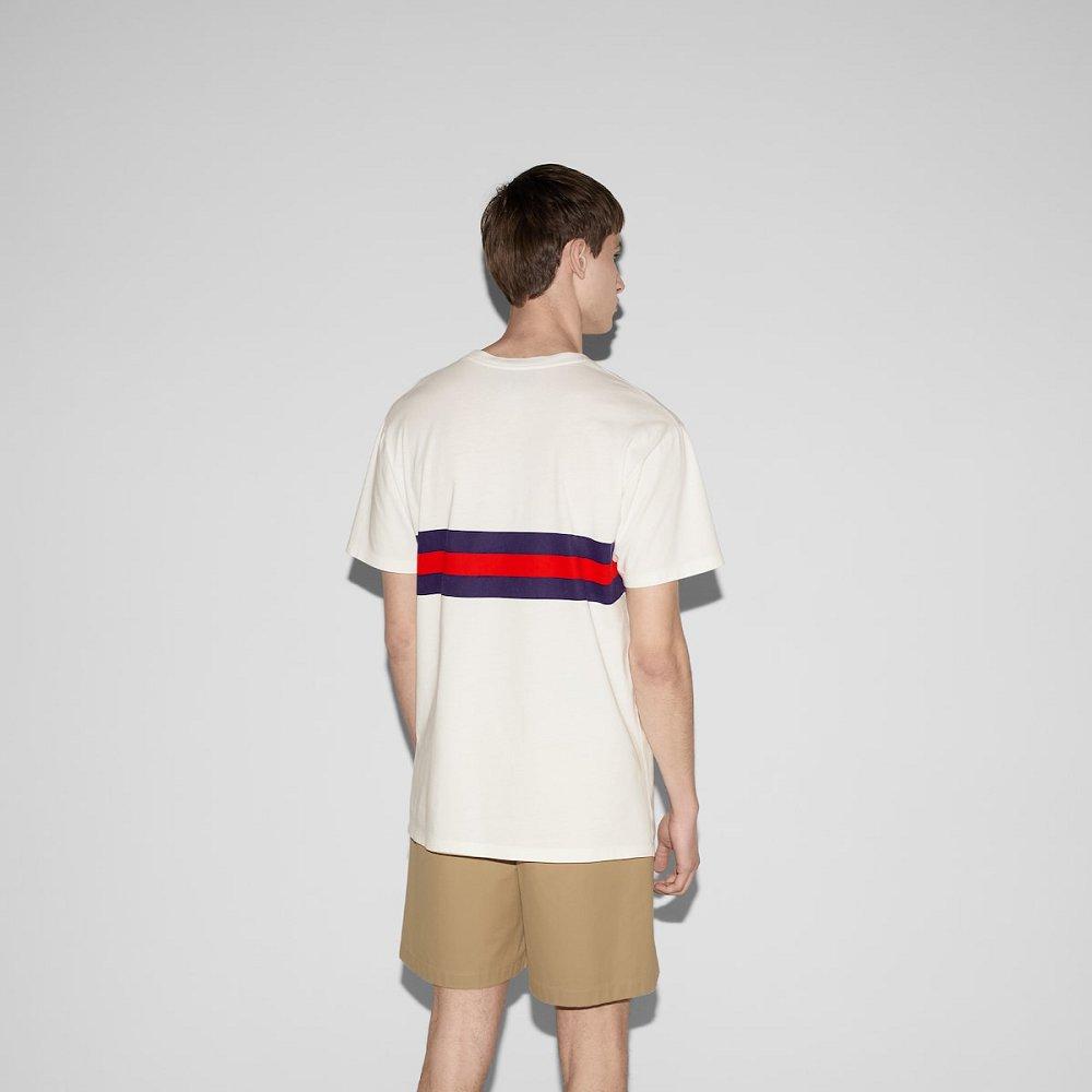 グッチ インターロッキングG コットン Tシャツ ストライプ 548334 XJET1 9095