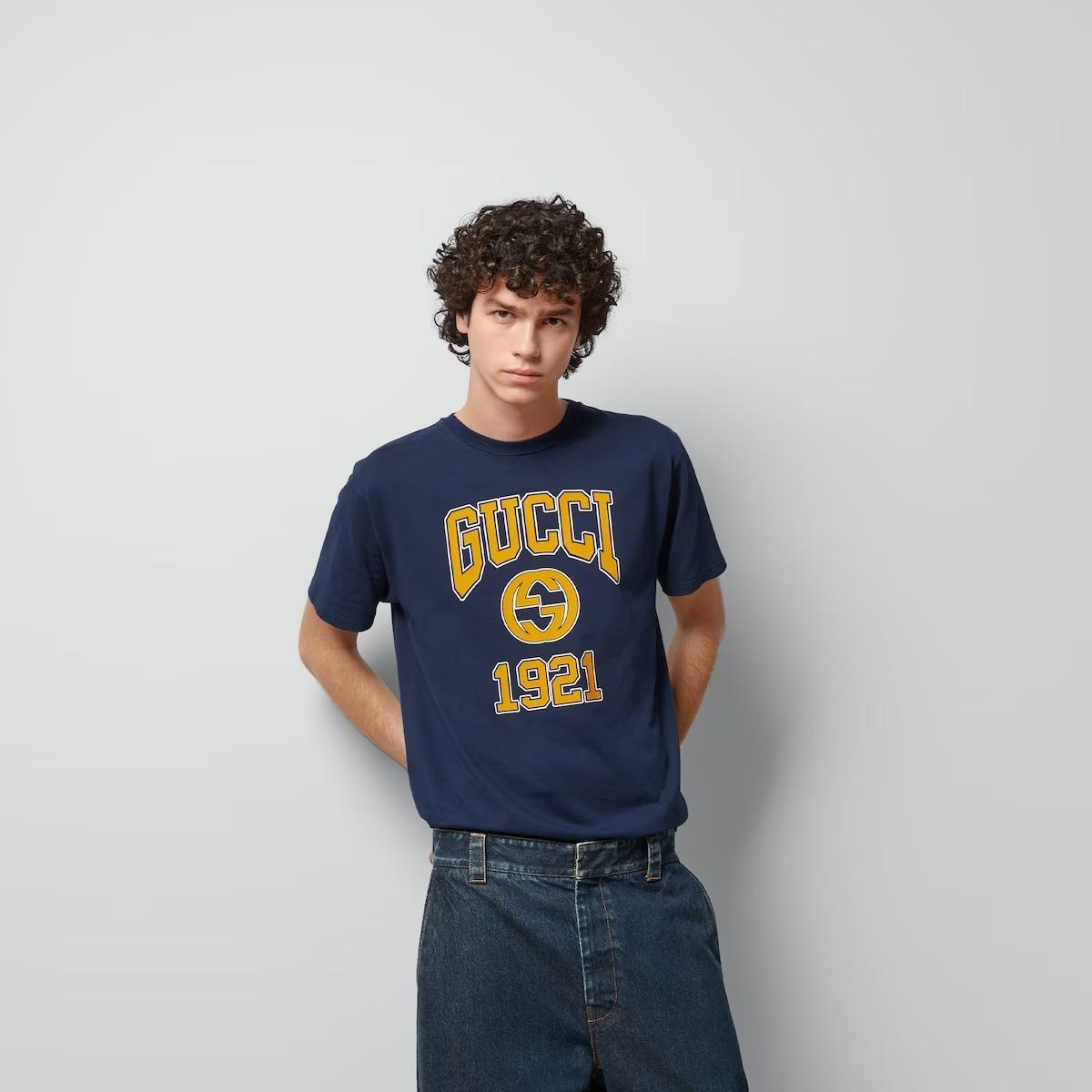 グッチ プリント コットンジャージー Tシャツ 771758 XJF3R