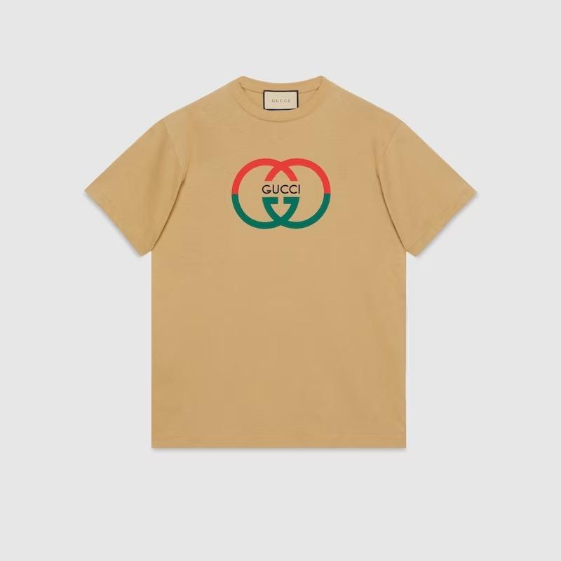 グッチ プリント コットンジャージー Tシャツ 771758 XJF68