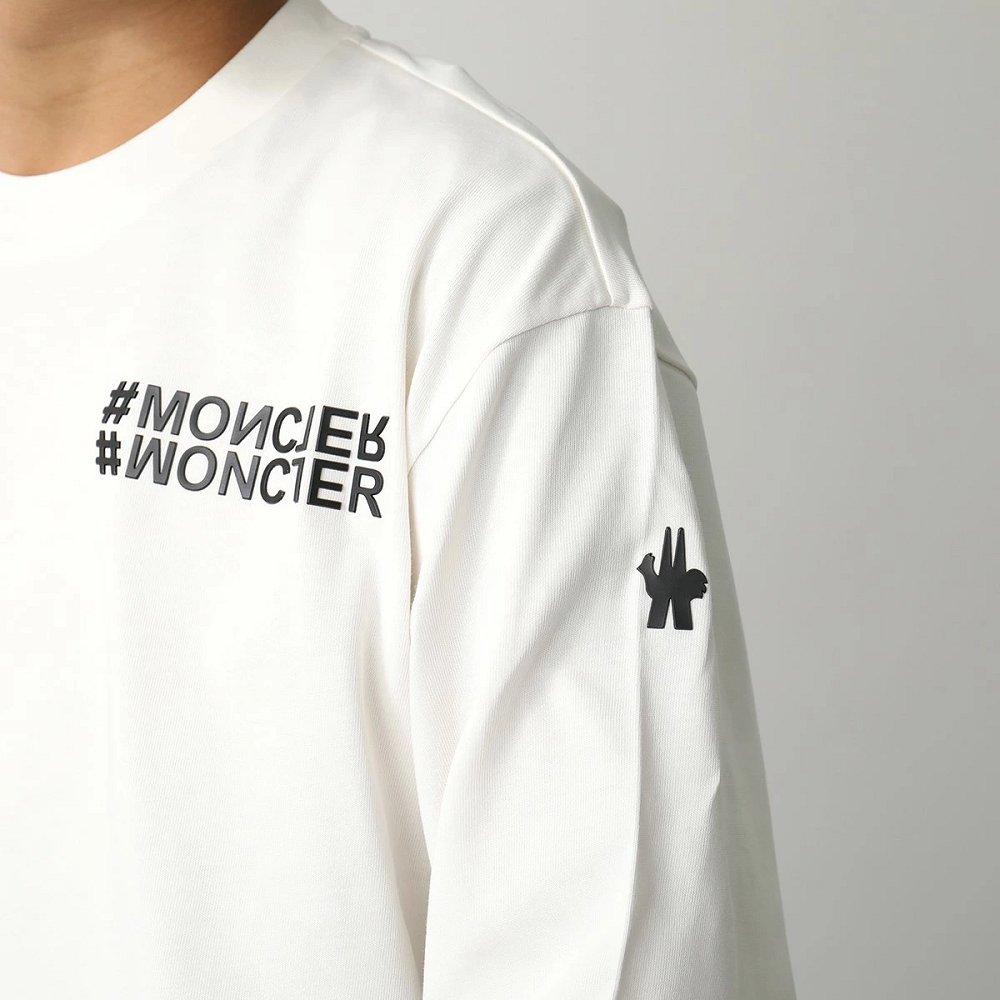 モンクレール グルノーブル 長袖Tシャツ メンズ ロンT ロゴ クルーネック カットソー コットン 8D00002 83927 034