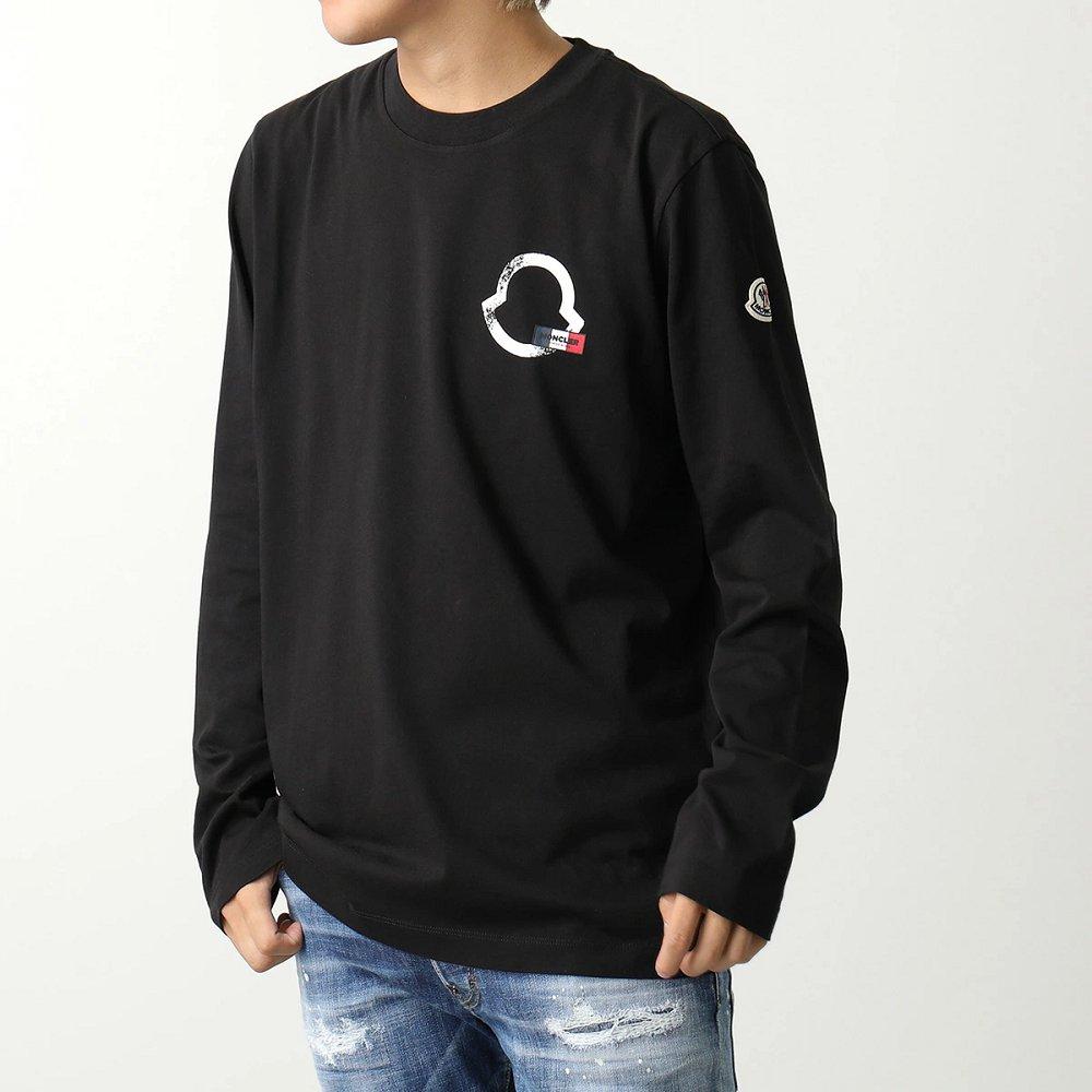 モンクレール 長袖Tシャツ メンズ ロングスリーブ ロンT ロゴ クルーネック コットン  8D00016 8390T