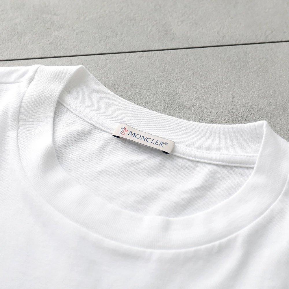モンクレール 長袖Tシャツ メンズ ロングスリーブ ロンT ロゴ クルーネック コットン  8D00016 8390T