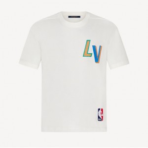 ルイヴィトン LV×NBAフロントアンドバックレタープリントTシャツ 1A8X8P