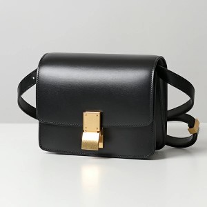 セリーヌ クラシックボックス スモール レザー ショルダーバッグ ポシェット 鞄 Black レディース 189183DLS.38NO
