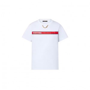 ルイヴィトン ヴィトンストラップTシャツ　LV チェーン 1AFYPZ