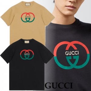 グッチ プリント コットンジャージー Tシャツ 771758 XJF68