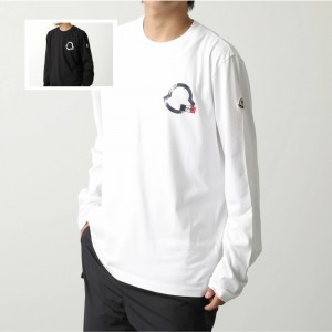 モンクレール 長袖Tシャツ メンズ ロングスリーブ ロンT ロゴ クルーネック コットン  8D00016 8390T